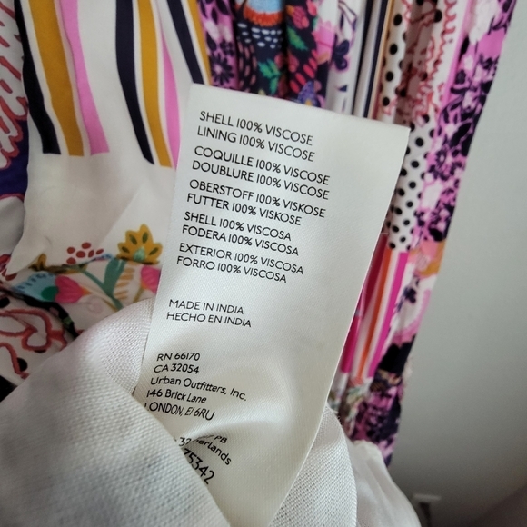 By Anthropologie Ruffled Patchwork Midi Dress size 0 NWT - Picture 10 of 10